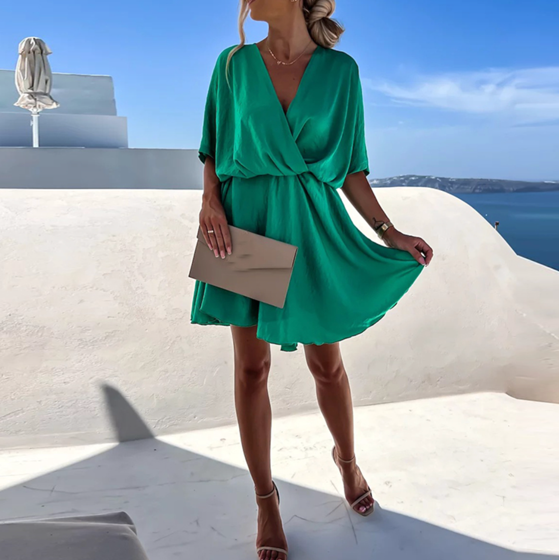 Women's Elegant Wrap Dress – Comfortable Flattering Everyday Style