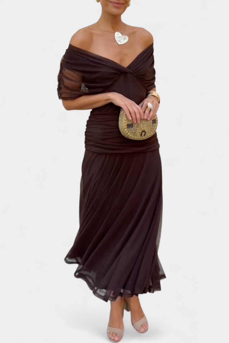 Women's Floral Maxi Dress – V-Neck Flowy Elegant Summer Style