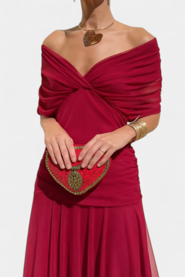 Women's Floral Maxi Dress – V-Neck Flowy Elegant Summer Style