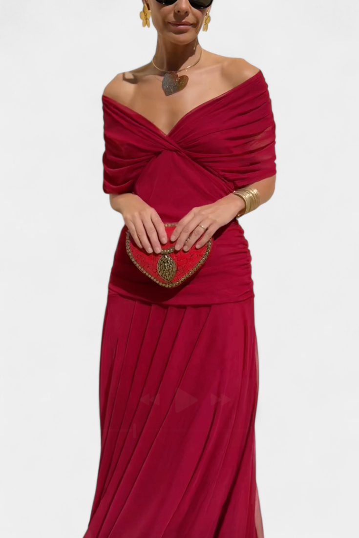 Women's Floral Maxi Dress – V-Neck Flowy Elegant Summer Style