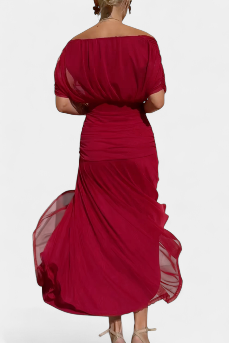 Women's Floral Maxi Dress – V-Neck Flowy Elegant Summer Style