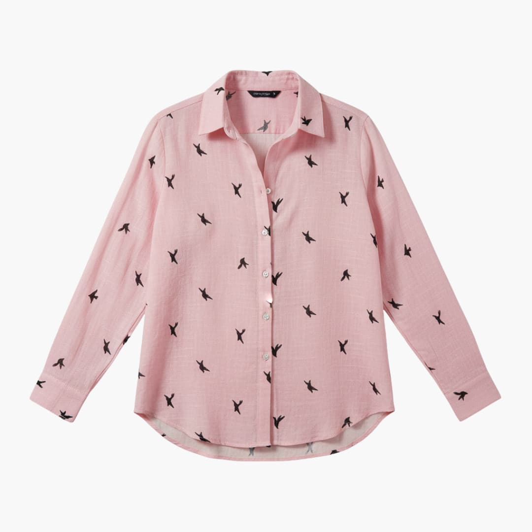 Women's Button-Front Long Sleeve Blouse – Timeless Everyday Style