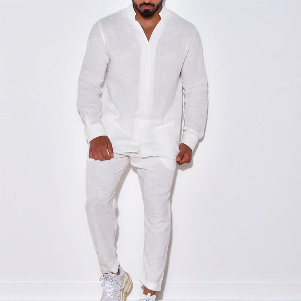 Men's Lightweight Summer Set – Breathable Long Sleeve Comfortable Style