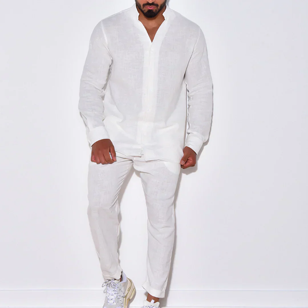 Men's Lightweight Summer Set – Breathable Long Sleeve Comfortable Style