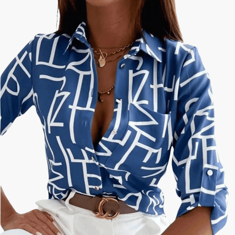 Women's Classic Crew Neck Blouse – Long Sleeve Plain Woven Style