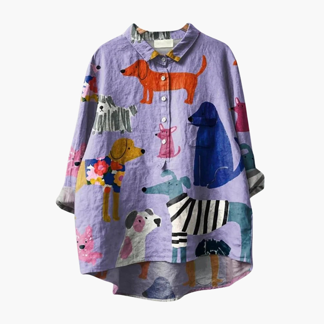 Women's Floral Print Crew Neck Blouse – Short Sleeve Everyday Style