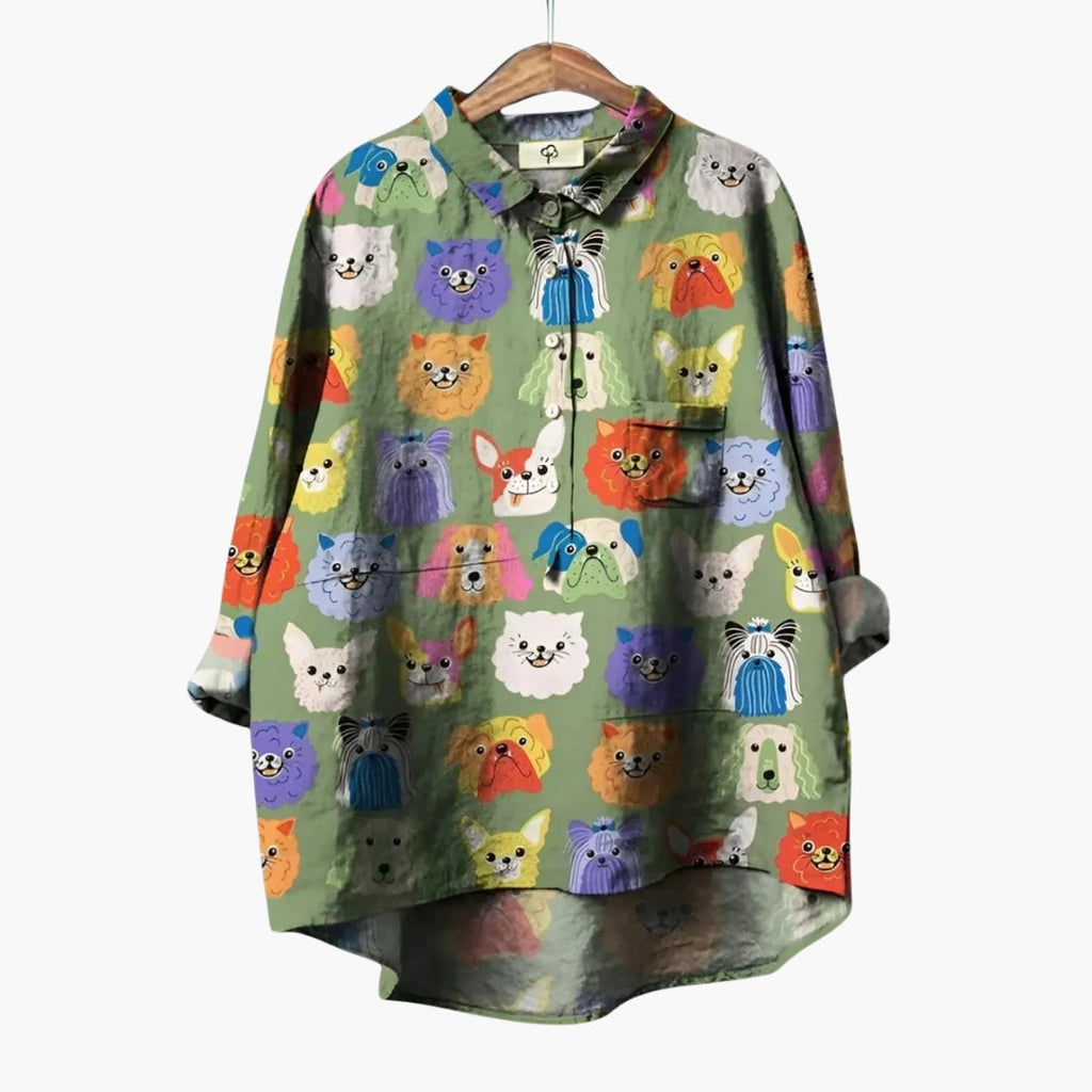 Women's Floral Print Crew Neck Blouse – Short Sleeve Everyday Style