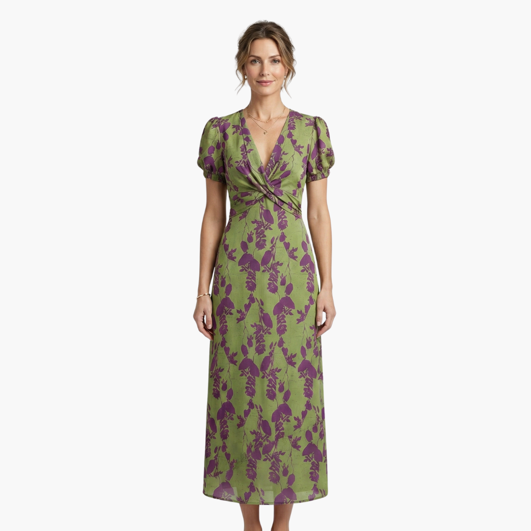 Women's Wrap Dress – Long Sleeve Belted Side Pockets Timeless Versatile
