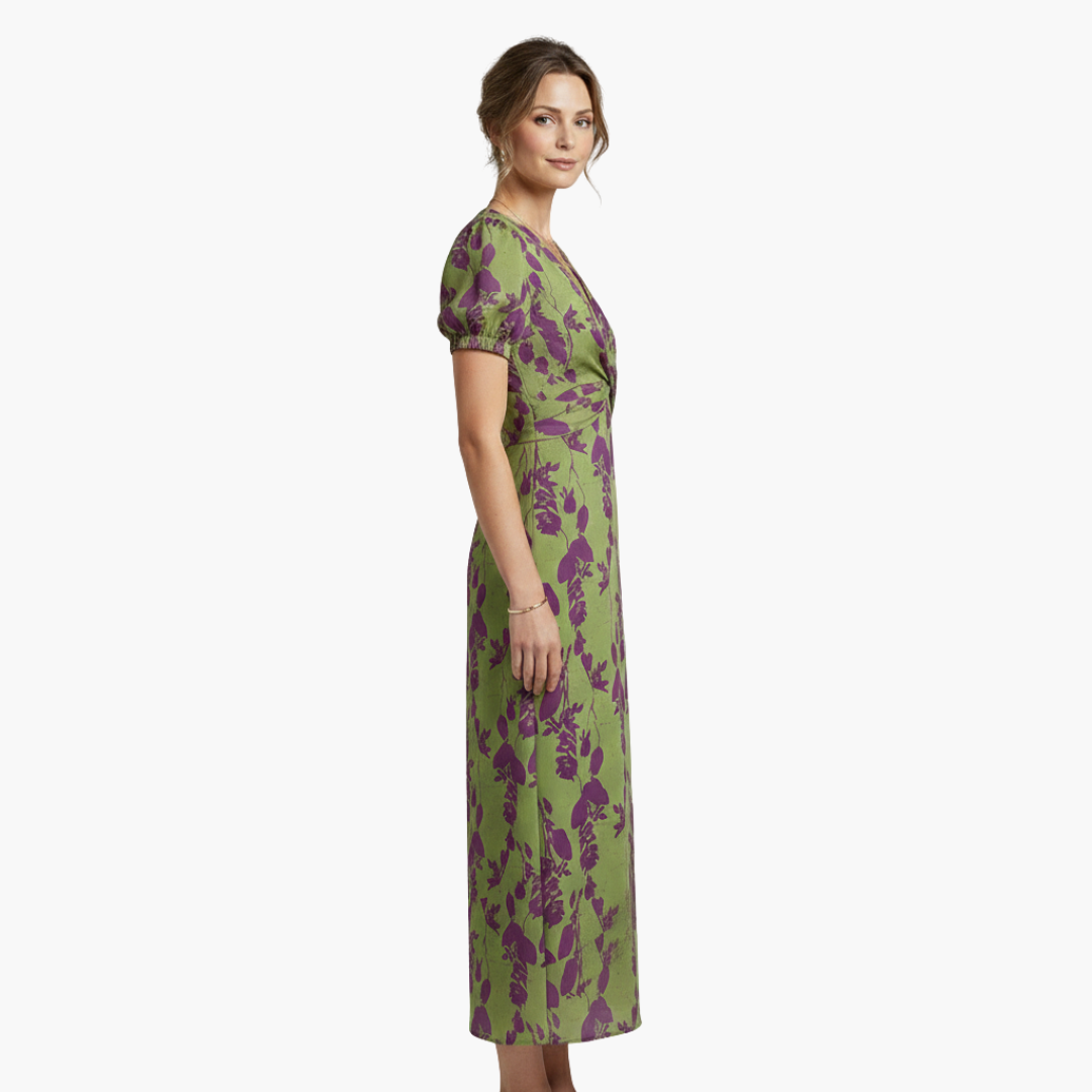 Women's Wrap Dress – Long Sleeve Belted Side Pockets Timeless Versatile