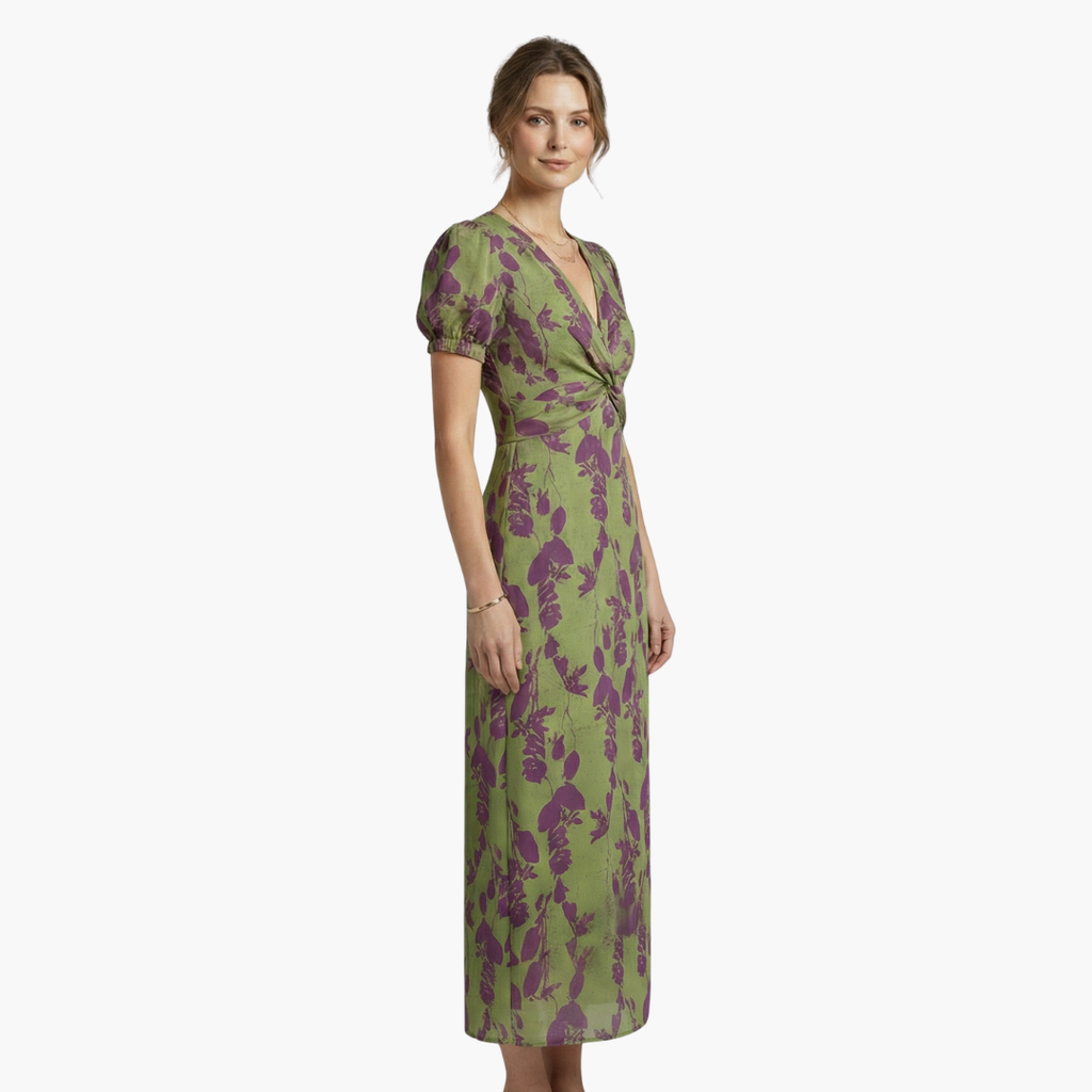 Women's Wrap Dress – Long Sleeve Belted Side Pockets Timeless Versatile