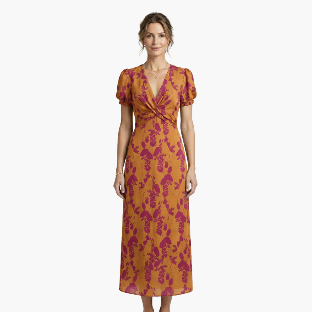Women's Wrap Dress – Long Sleeve Belted Side Pockets Timeless Versatile
