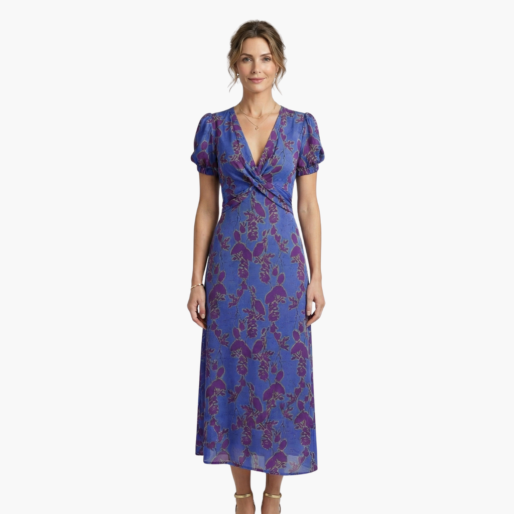 Women's Wrap Dress – Long Sleeve Belted Side Pockets Timeless Versatile