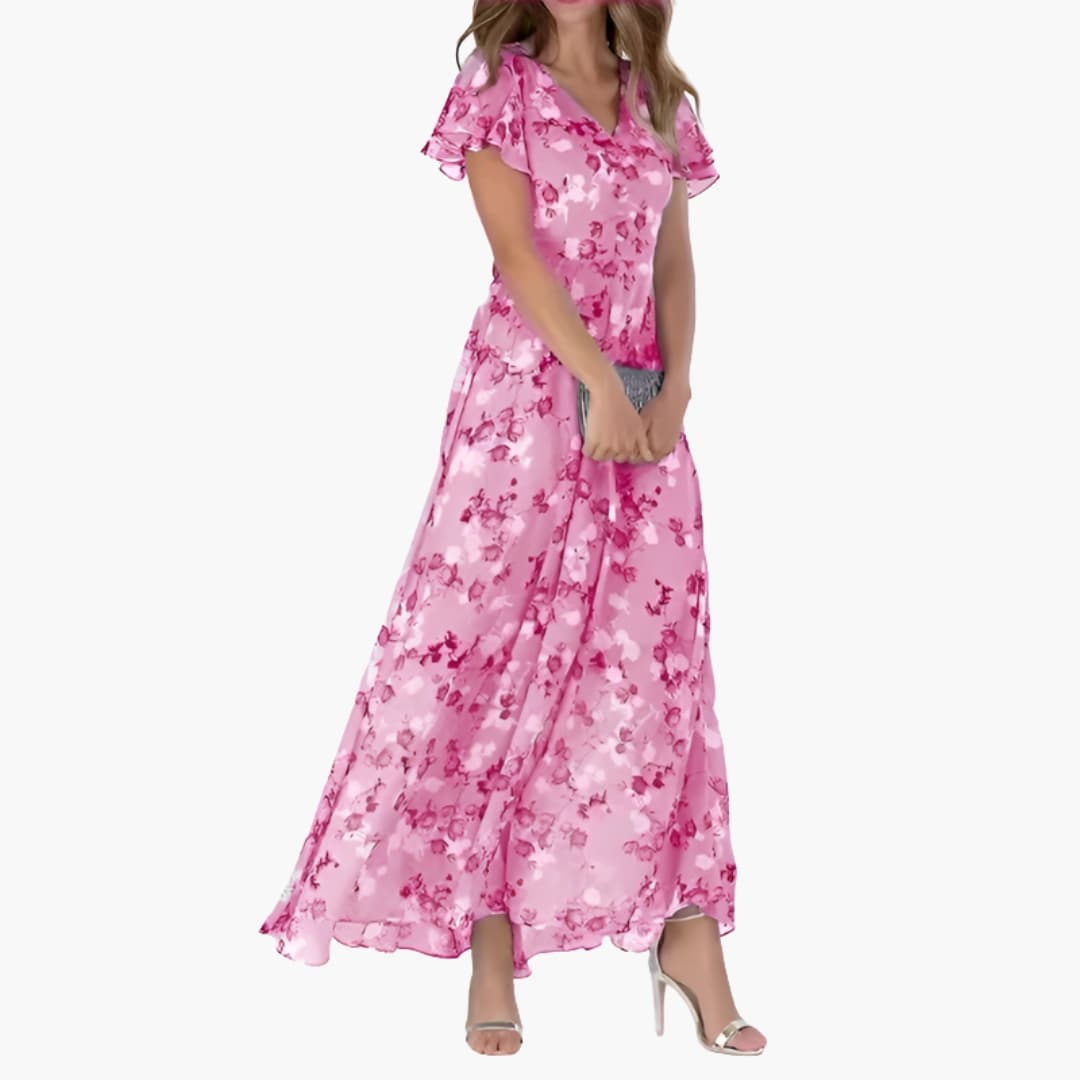 Women's Round Neck Midi Dress – Straight Fit Easy Everyday Style