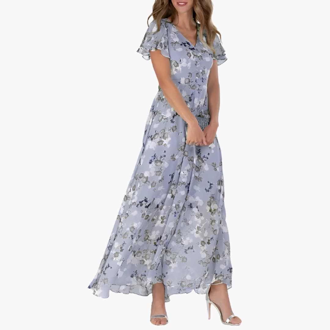 Women's Round Neck Midi Dress – Straight Fit Easy Everyday Style