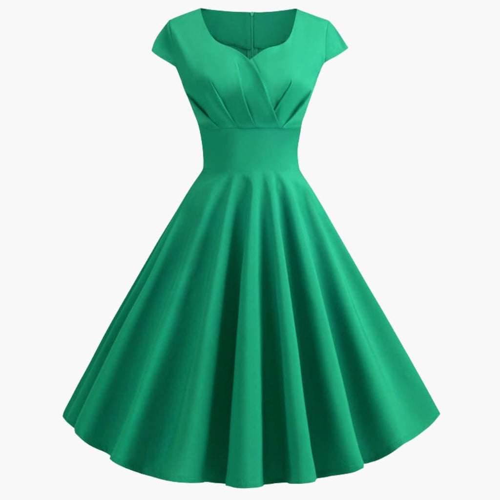 Women’s Sleeveless A-Line Dress with Waist Seam and Straight Hem