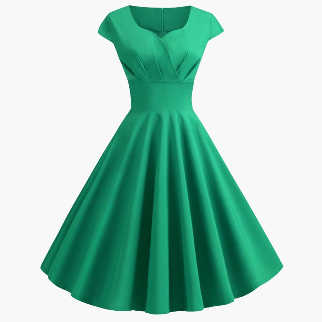 Women’s Sleeveless A-Line Dress with Waist Seam and Straight Hem