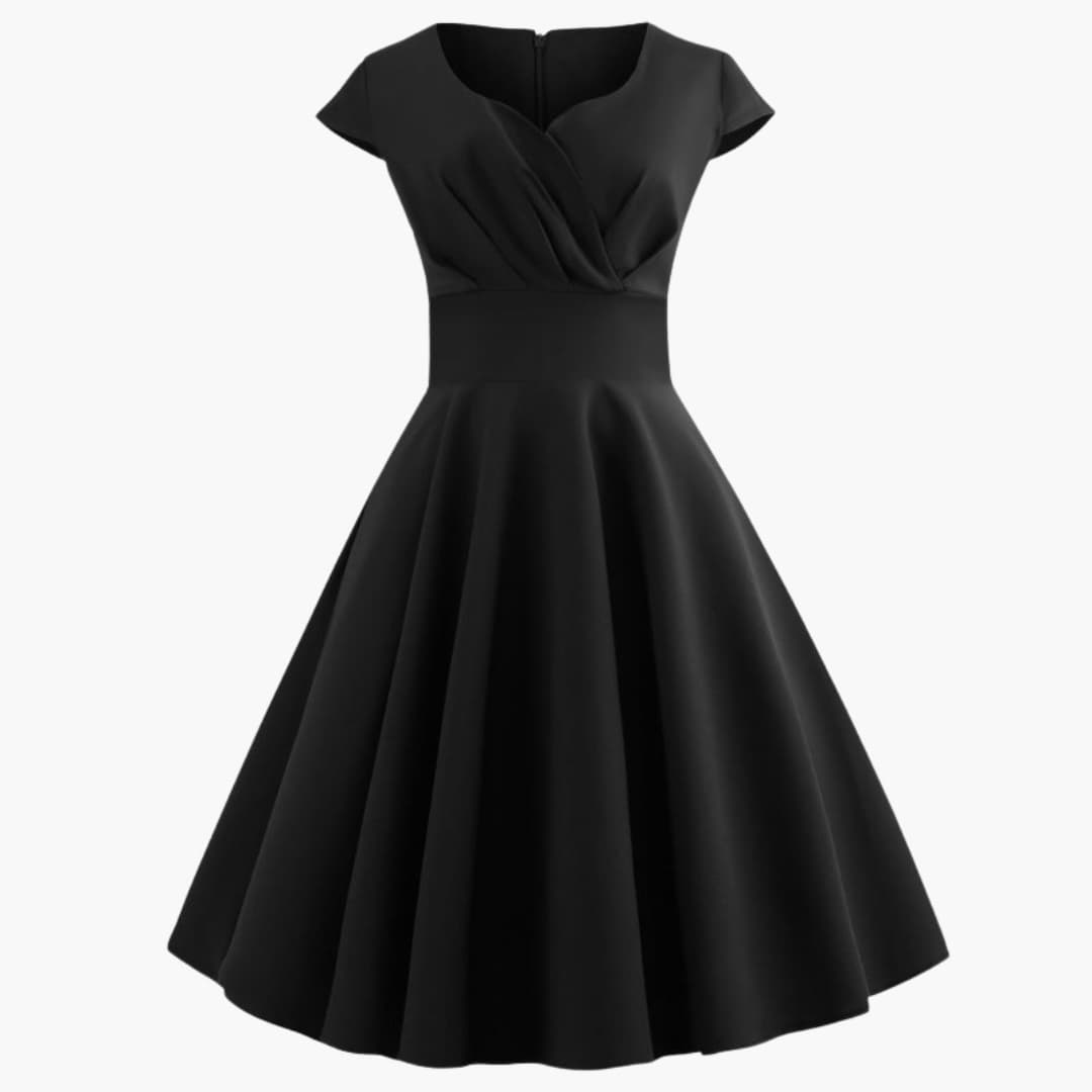 Women’s Sleeveless A-Line Dress with Waist Seam and Straight Hem