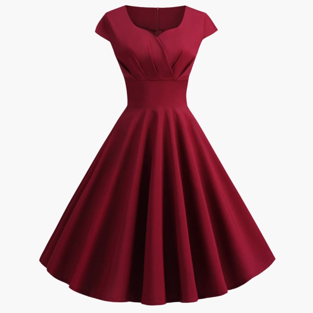 Women’s Sleeveless A-Line Dress with Waist Seam and Straight Hem