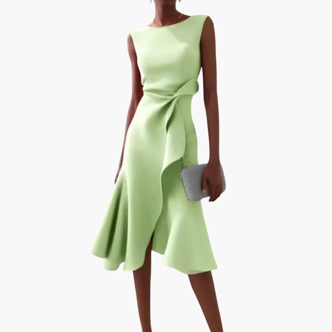 Women's Asymmetrical Sleeveless Midi Dress – Modern Feminine Summer Style