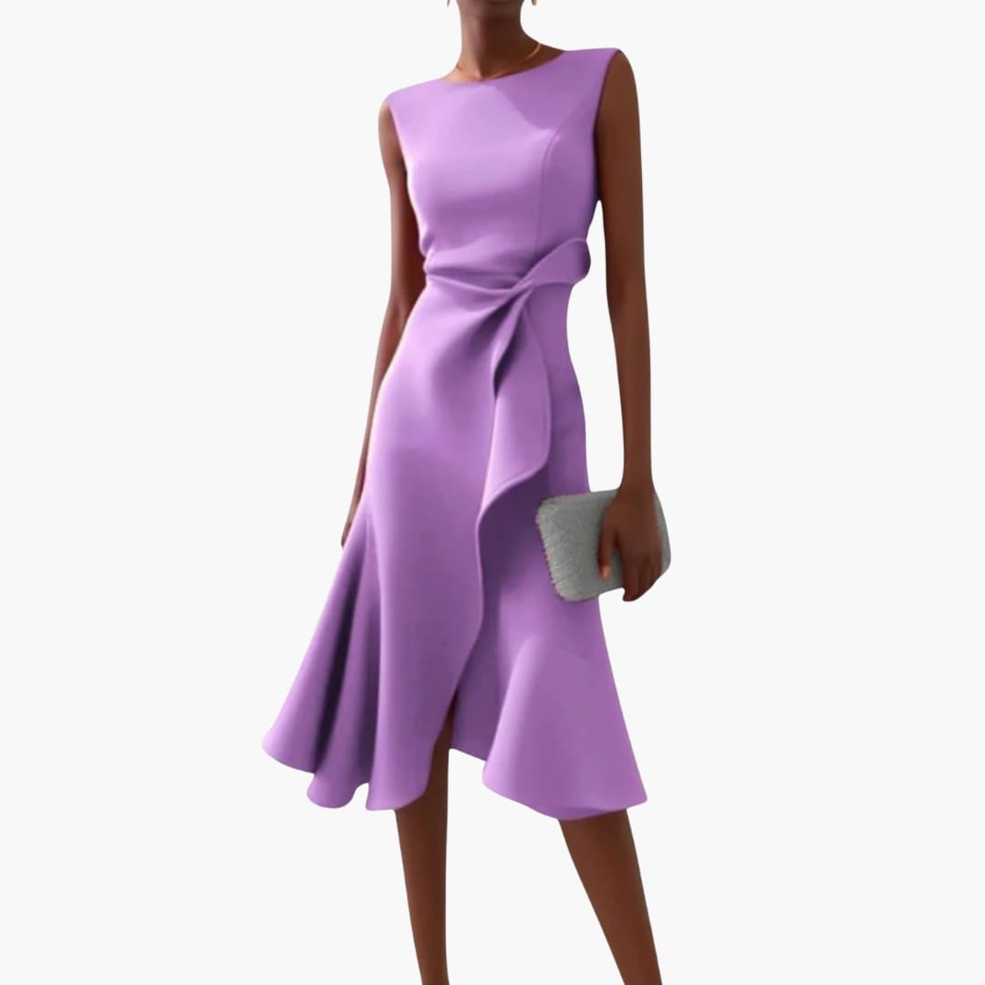 Women's Asymmetrical Sleeveless Midi Dress – Modern Feminine Summer Style