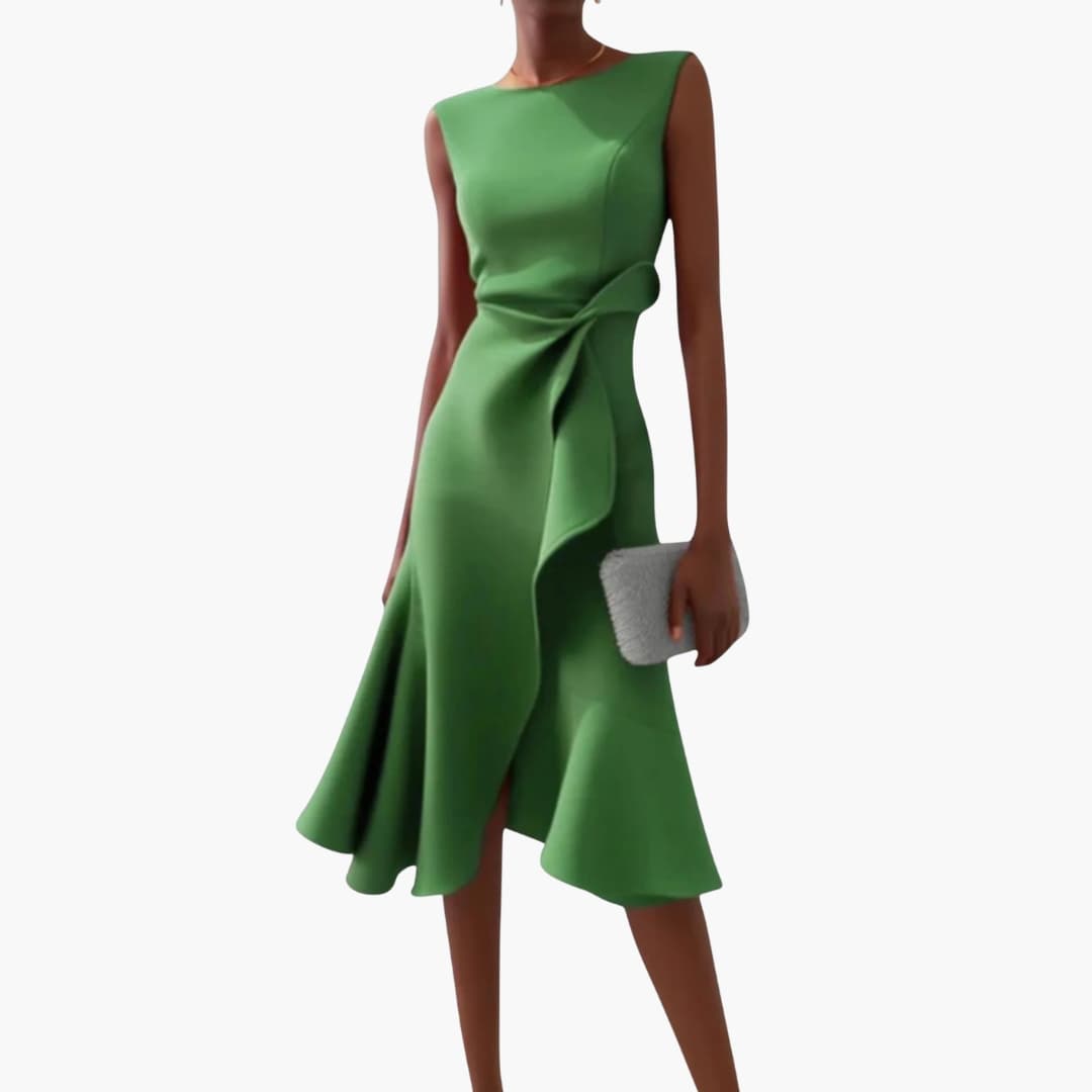 Women's Asymmetrical Sleeveless Midi Dress – Modern Feminine Summer Style