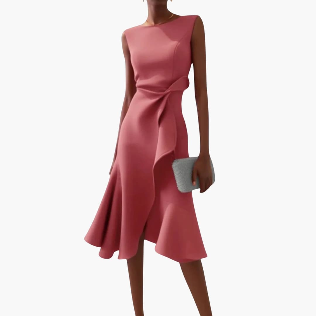 Women's Asymmetrical Sleeveless Midi Dress – Modern Feminine Summer Style
