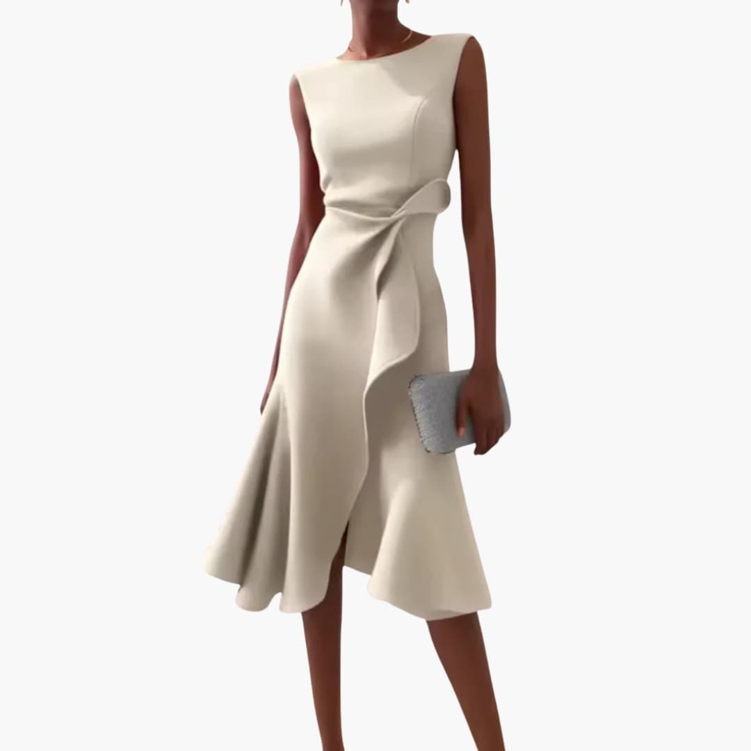 Women's Asymmetrical Sleeveless Midi Dress – Modern Feminine Summer Style