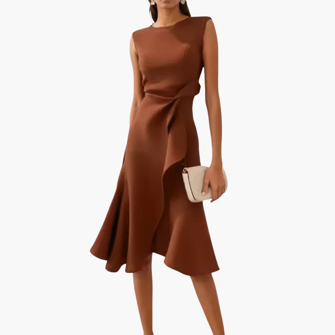 Women's Asymmetrical Sleeveless Midi Dress – Modern Feminine Summer Style