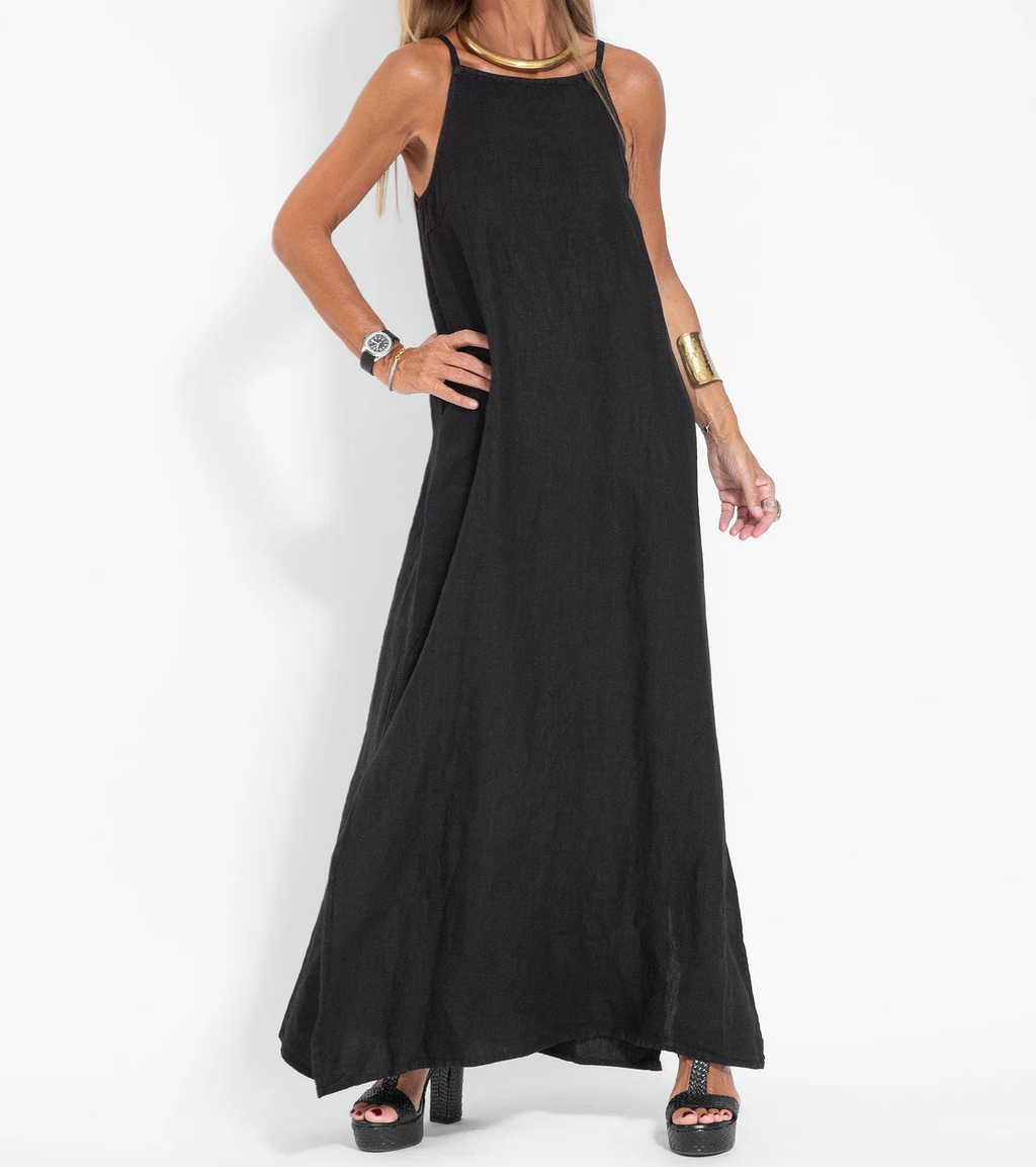 Women's Flowy Spaghetti Strap Maxi Dress – Elegant Summer Breezy Design