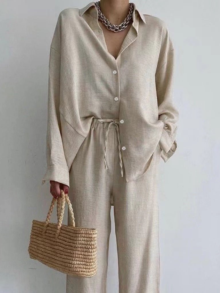 Women's Linen Summer Two-Piece Set – Relaxed Breathable Elegant Style