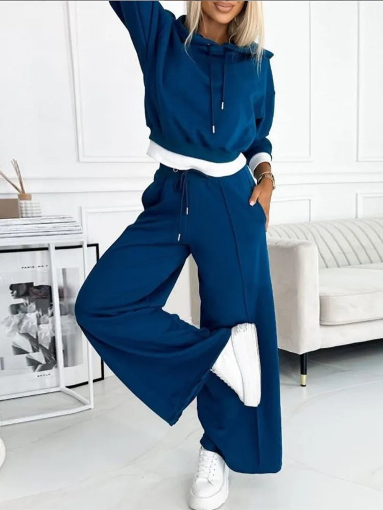 Women's Relaxed Two-Piece Set – Matching Top and Pants Casual Style