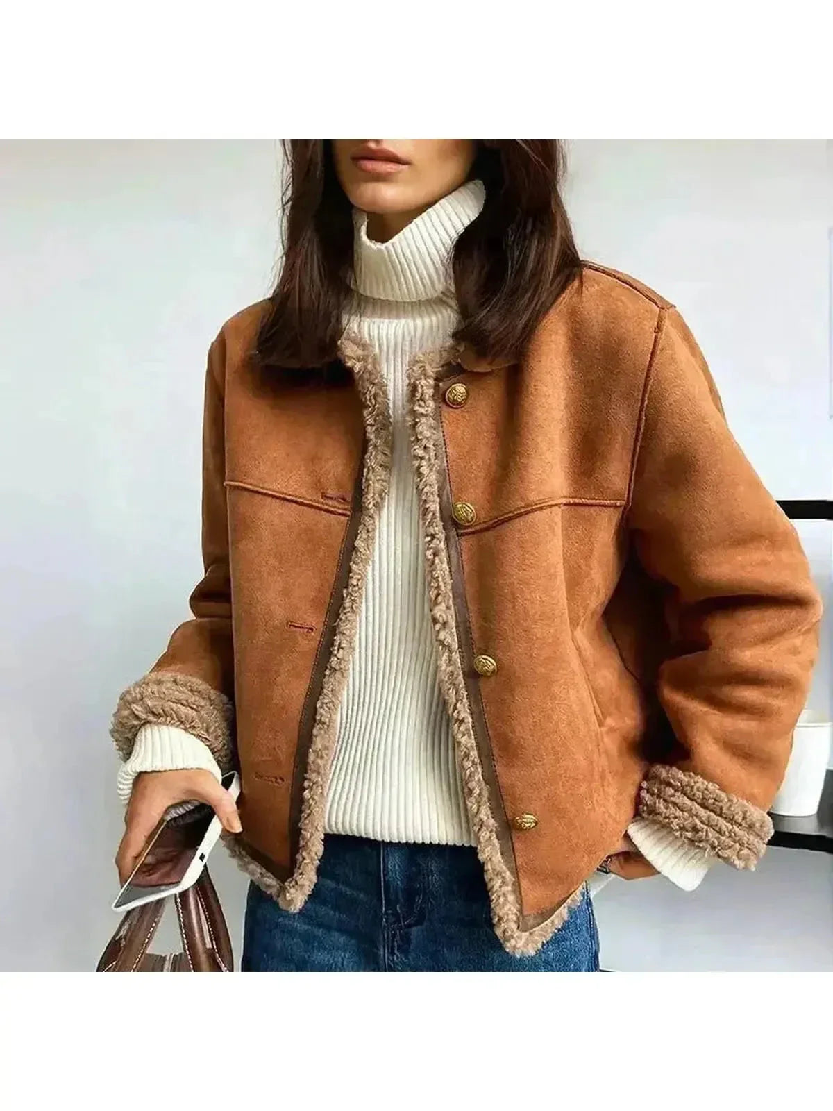 Women's Luxurious Autumn Jacket – Chic Seasonal Outerwear Style