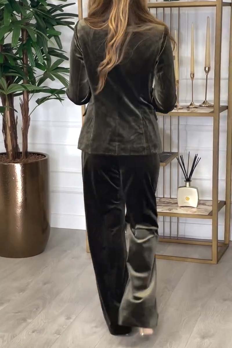 Women's Velour Two-Piece Set – Soft Luxe Versatile Style