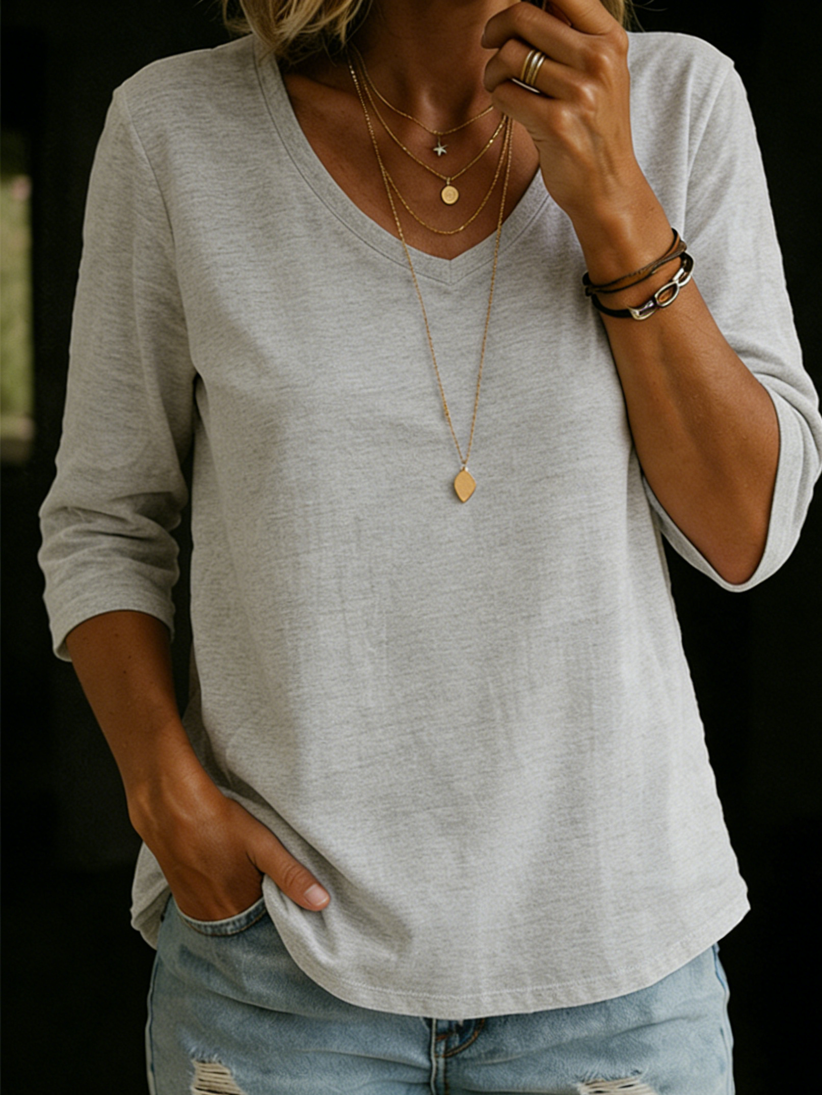 Women's Cotton T-Shirt - Casual Half Sleeve Summer Top