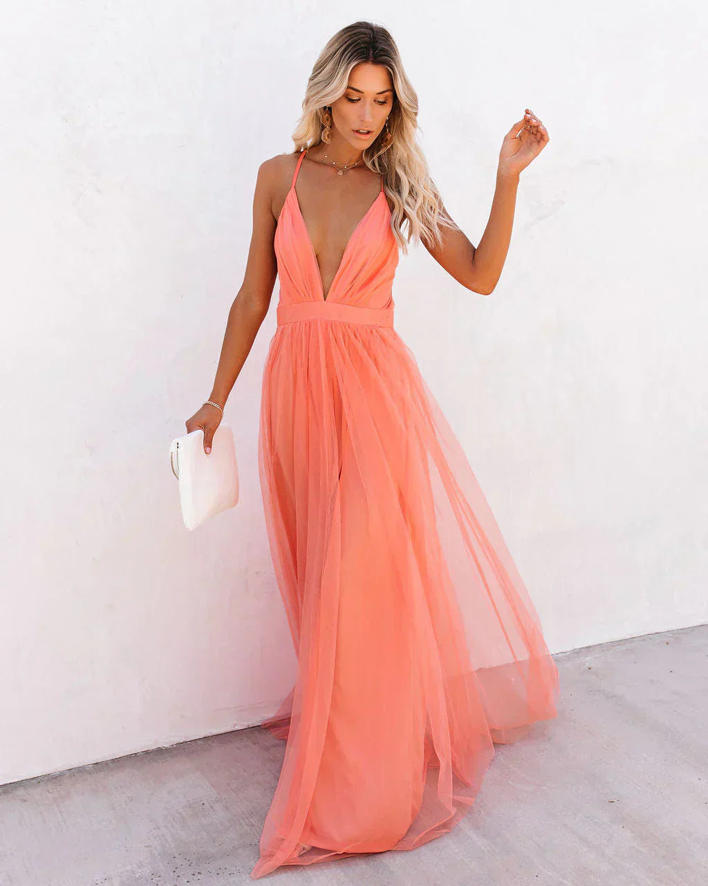Women's Flowy Elegant Maxi Dress – Graceful Occasion Style
