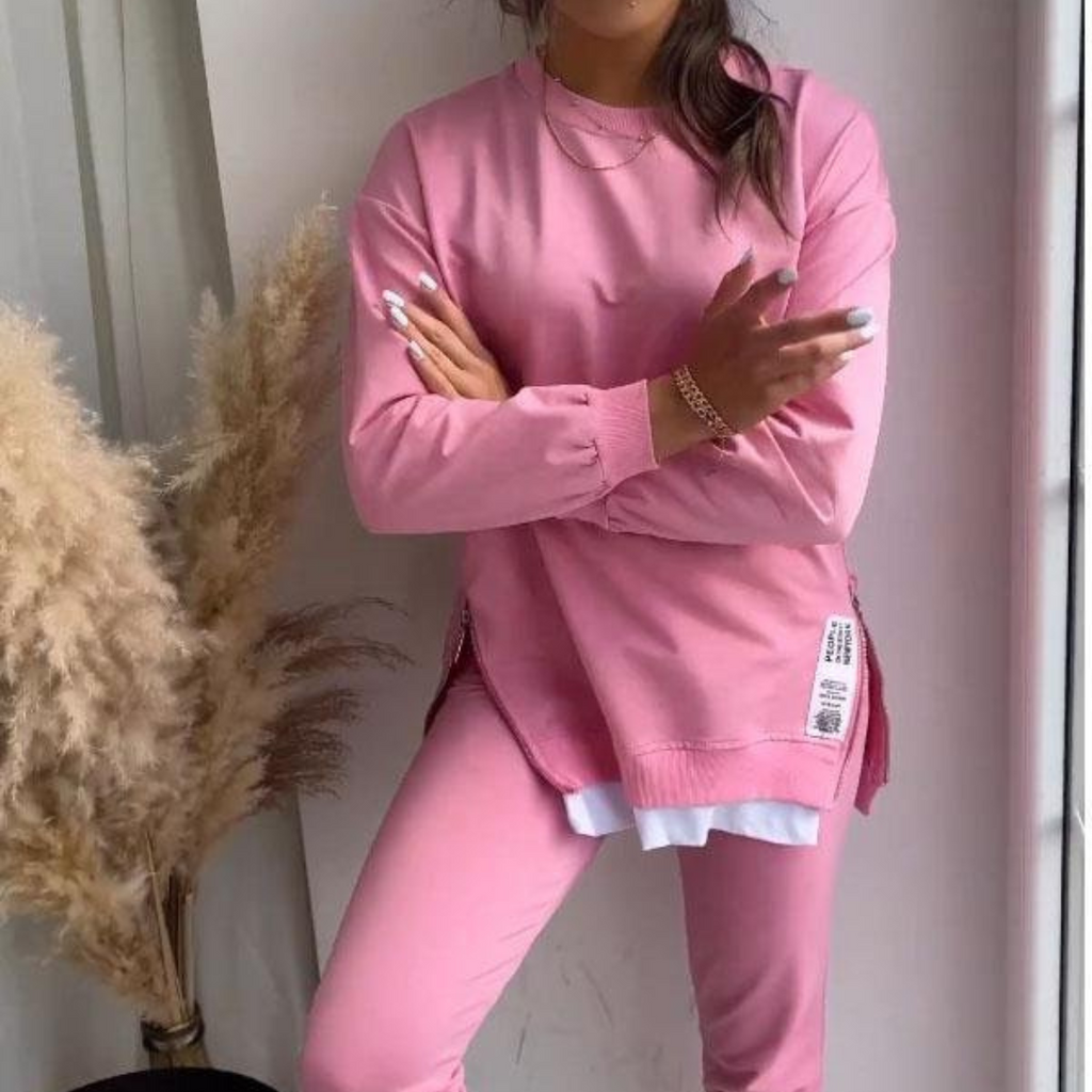 Women's Long Sleeve Tracksuit Set – Comfortable Fitted Everyday Style